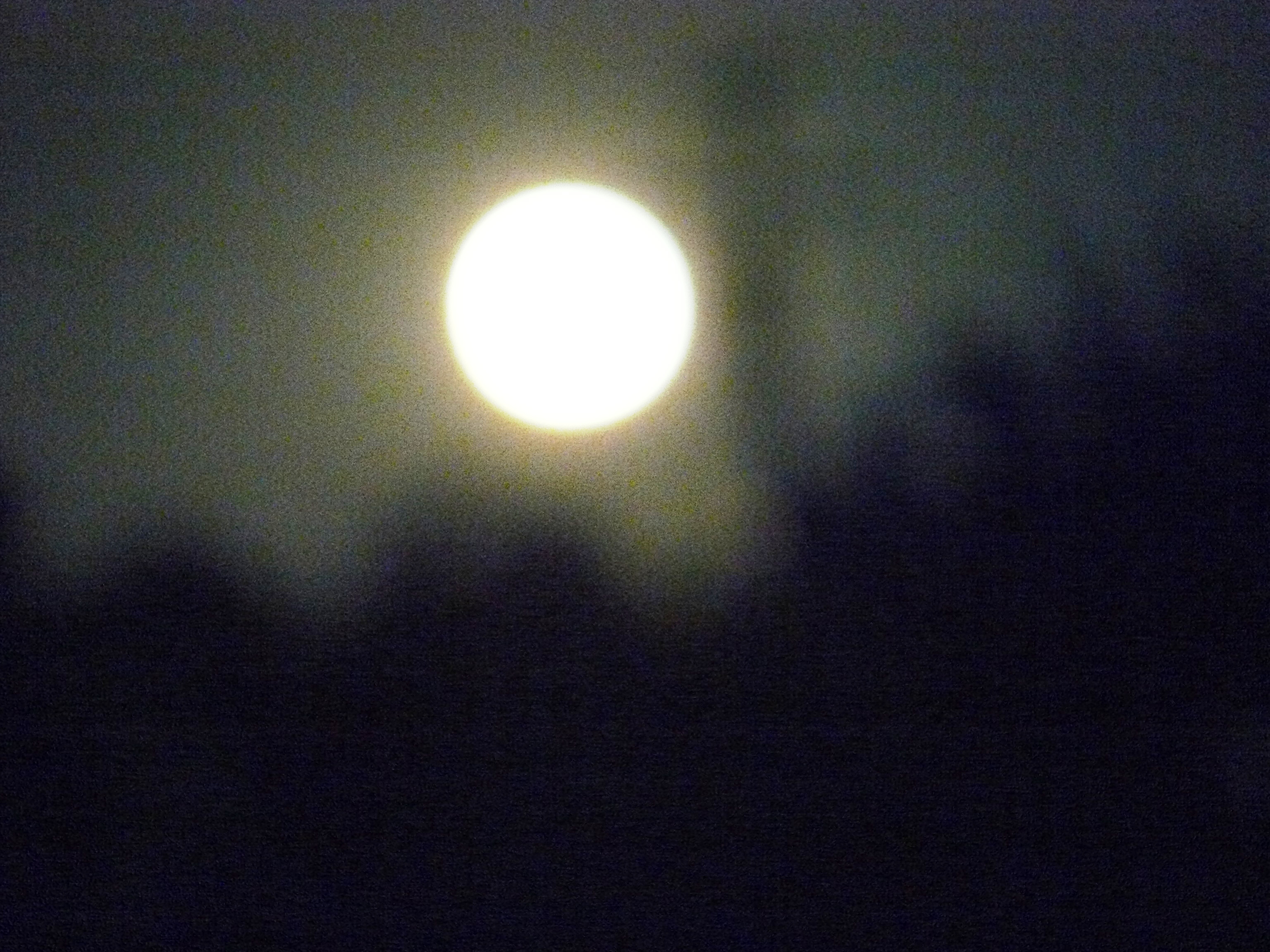 Moon in a dark sky